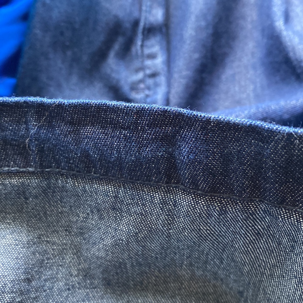 J. Peterman Indigo Blue V-Neck Maxi Dress - Picture 5 of 8